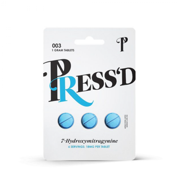 PRESS'D BLUE KRATOM TABLETS | 18MG | 3PK