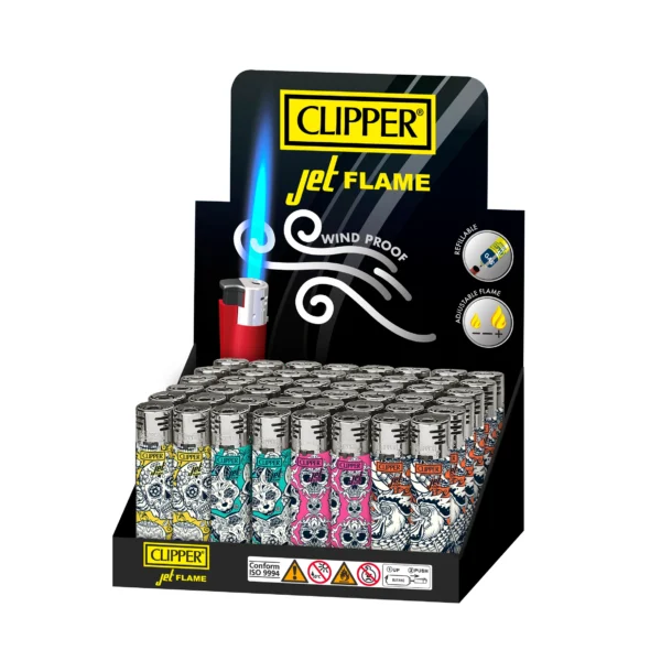 CLIPPER | JET FLAME SOMBER PATTERN | 48CT