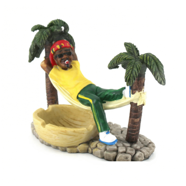 JUMBO RASTA WOODEN ASH TRAY | XH6101 | 10" | 1CT