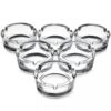 Glass Ashtray Display 6ct Plain
