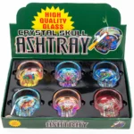 Crystal Skull 6ct Ashtray Display