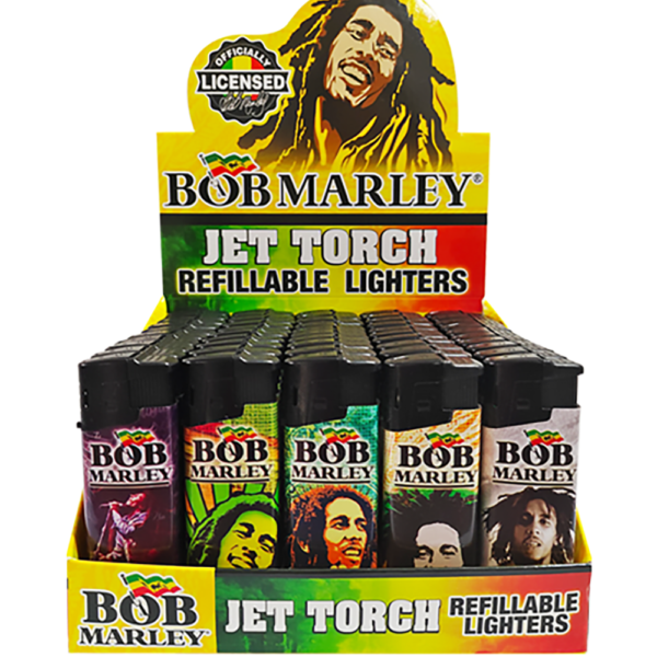 Bob Marley Torch Lighter 50ct Display