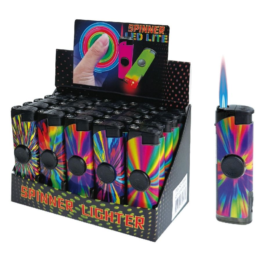 MJ LEAF SPINNER LED LIGHTER | 10039-A1 | 25CT/DISPLAY