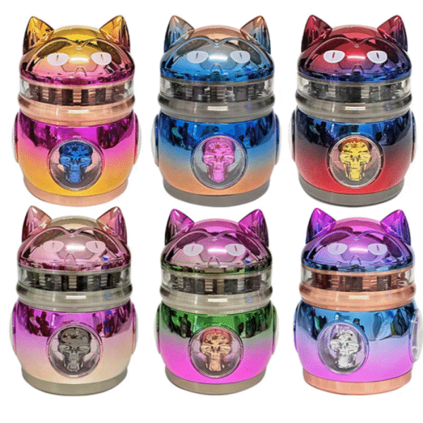 4-Layer LUCKY CAT METAL GRINDER | GD0193 | 6CT BOX