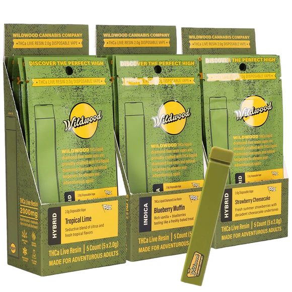 WILDWOOD THCA LIQUID DIAMOND LIVE RESIN DISPOSABLE | 2G | 5CT