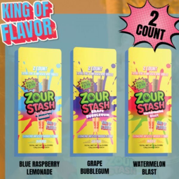 ZOUR STASH | 1.5G THCA INFUSED 2PK | 10CT BOX