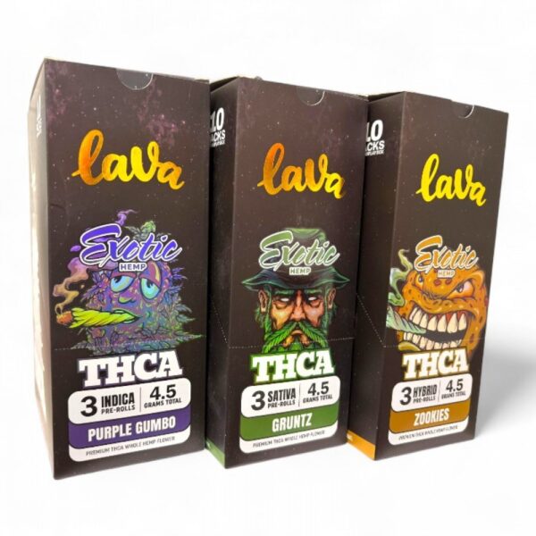 LAVA | 1.5G THCA EXOTIC PREROLLS | 3CT/PK | 10PK BOX