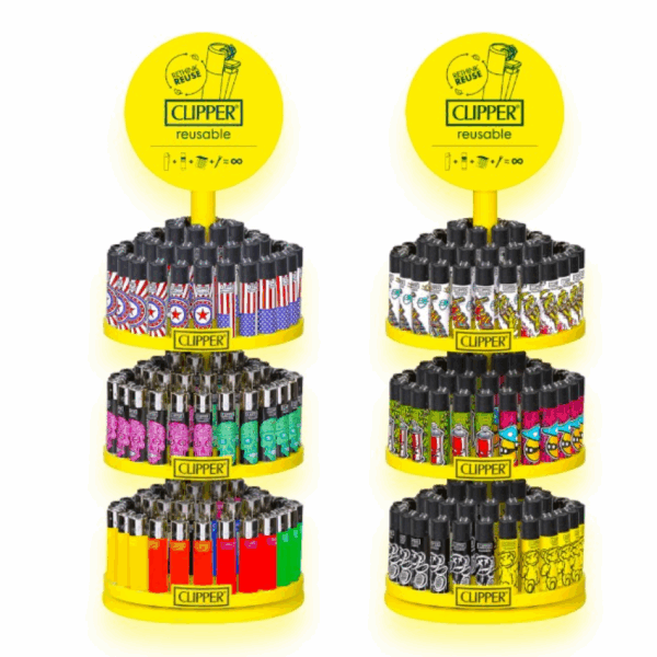 CLIPPER LIGHTER 3-TIER DISPLAY | 144+12CT