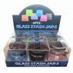 PLAIN GLASS STASH JARS | SA0054 | 6CT BOX