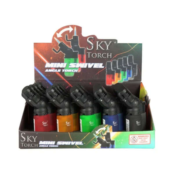 SKY TORCH | MINI SWIVEL ANGLE TORCH NEON | SK605SVN | 20CT BOX