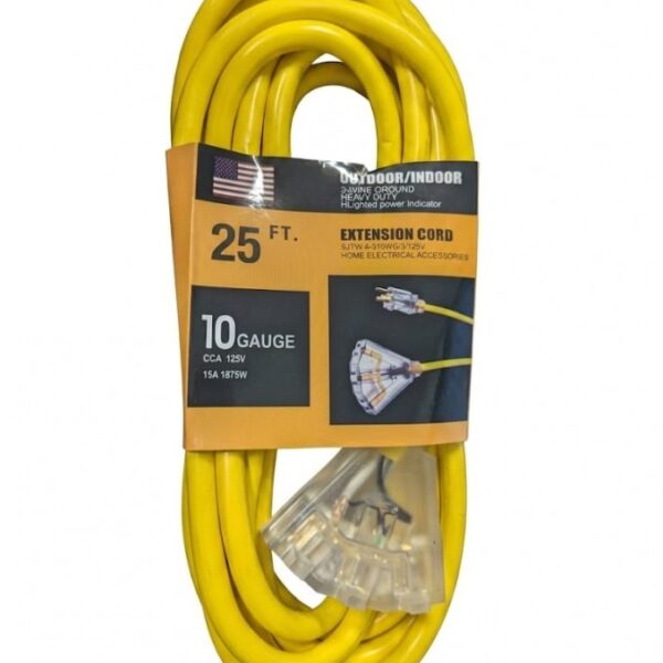 10 GAUGE EXTENSION CORD | 3-WIRE GROUND HEAVY DUTY | 125V | 15A |