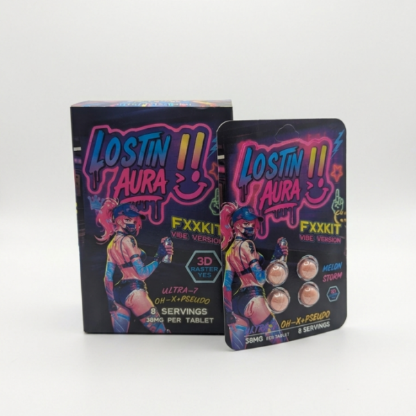 LOST IN AURA | ULTRA-7 OH-X+PSEUDO | 38MG TABLET | 4TABLETS PER PACK | 10CT PACKS