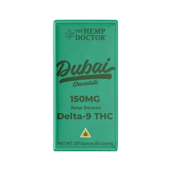 THE HEMP DOCTOR | PREMIUM D9 DUBAI CHOCOLATE BAR | 150MG | 6CT BOX