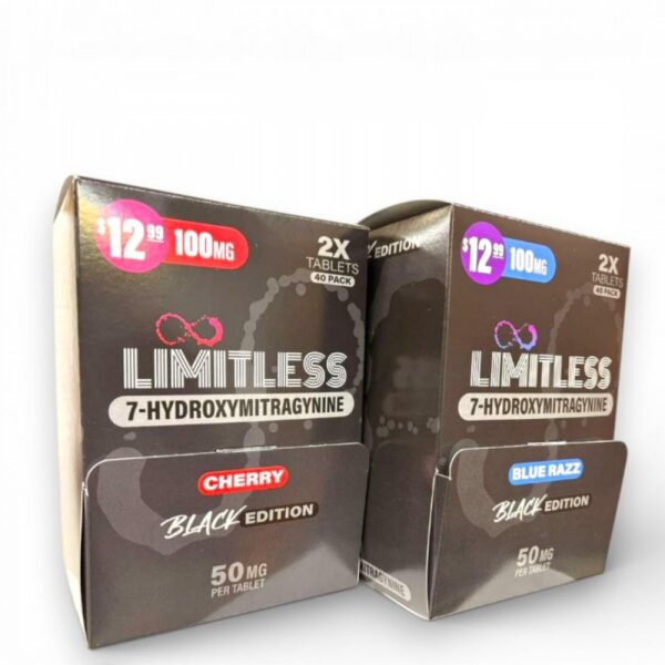 LIMITLESS 7-HYDROXYMITRAGYNINE | 50MG/CT | 2CT/PK | 40CT BOX