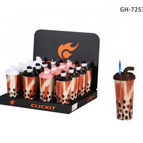 CLICK IT! BOBA TEA CUP LIGHTER | GH-7253 | 16/BX
