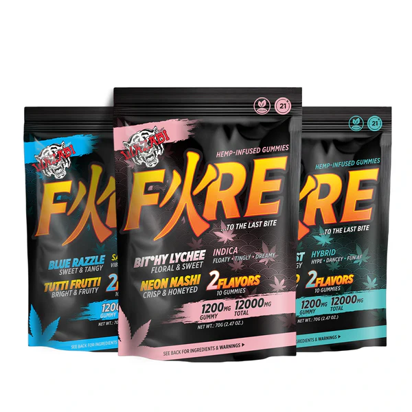 WAZABI DELTA 9 FIRE GUMMIES  | 12000MG | 10CT BOX