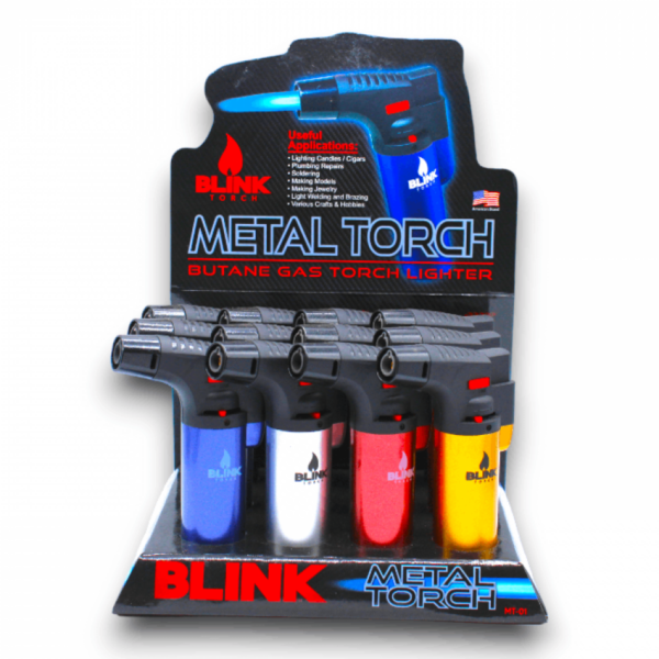 BLINK TORCH LIGHTER | LARGE | METAL | 12CT BOX