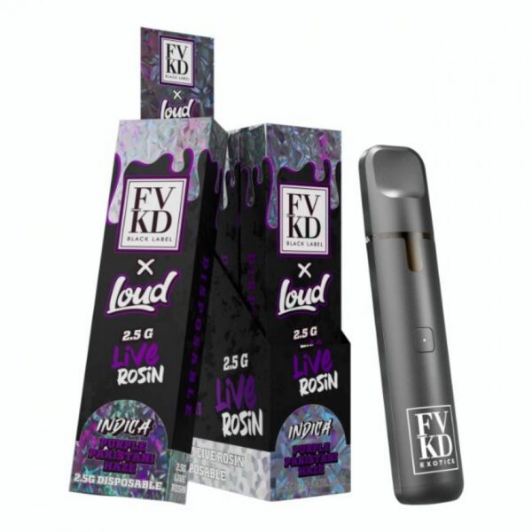 FVKD X LOUD BLACK LABEL | THC-A LIVE ROSIN | 2.5G | 5CT BOX